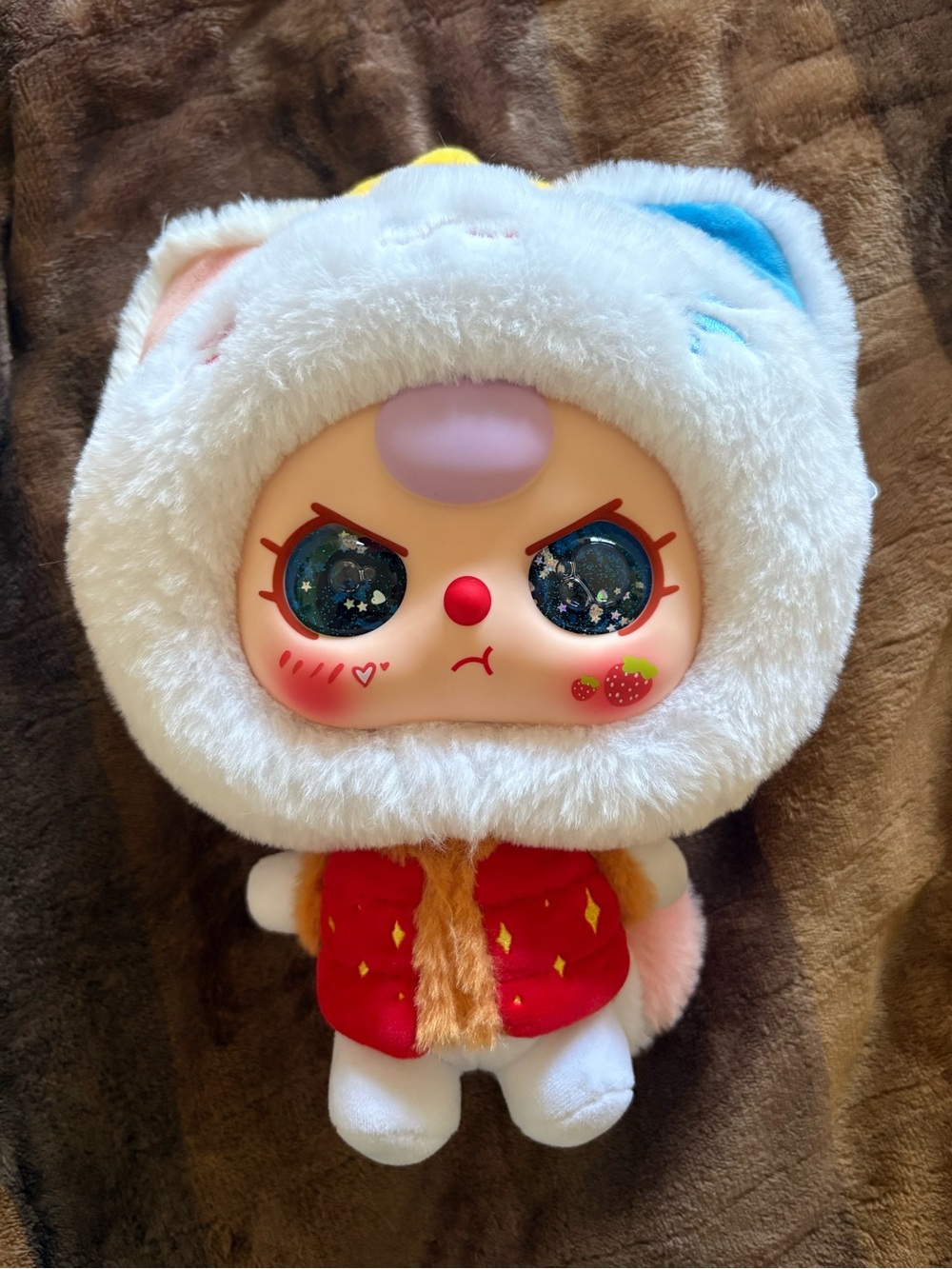 baby three lucky fortune cat zipper bag secret rare